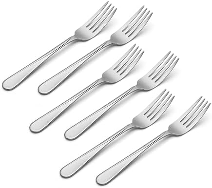 Oneida Flatware Flight Dinner Forks 18/0 Silverware Set for 6, (6-Piece)