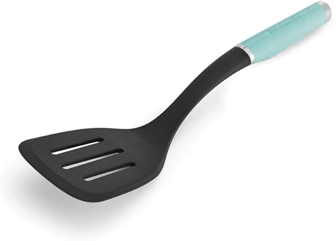 KitchenAid Classic Nylon Slotted Turner, 13.66-Inch, Aqua Sky (Pack of 12)
