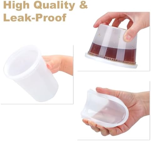Clawsoff 60 Sets Deli Containers with Lids Disposable Plastic Food Storage