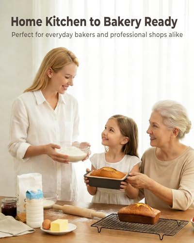 Bake Choice 100 Pcs Loaf Pan Liners for Baking Bread 9x5 Inch, Bread Pan Liners with Cardboard Formers, Non-Stick Pre Cut Unbleached Parchment Paper for Loaf Pan
