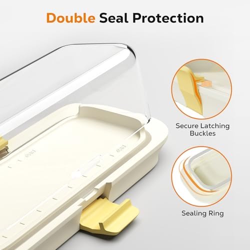Pisol Butter Dish Airtight with Lid and Lock for 1 Stick Butter