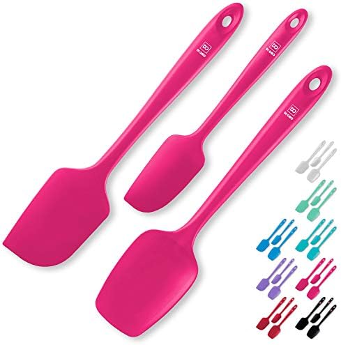 DI ORO Silicone Spatula Set - 600F Heat Resistant, 3-Pc Magenta