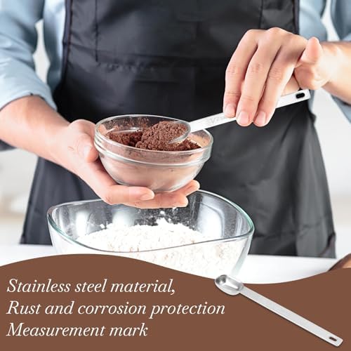 2PCS 1/2 Teaspoon Stainless Steel Single Measuring Spoon 2.5 ml Teaspoon Rectangular Individual Measuring Spoons (1/2Tsp | 2.5 ML | 2.5 cc | 1/2 Tablespoon)