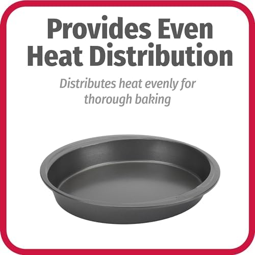 GoodCook Everyday Nonstick Steel Round Cake Pan, 9", Gray (Pack of 2)