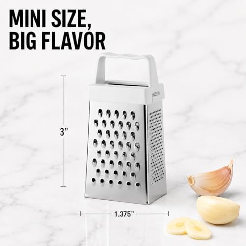 HIC Kitchen Mini Garlic Grater Slicer, Stainless Steel