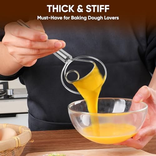 Maxjoy Danish Dough Whisk Stainless Steel for Sourdough Bread