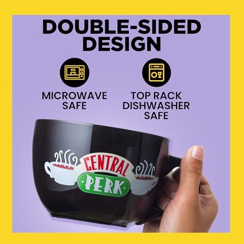 Silver Buffalo FRIENDS Central Perk, Ceramic Soup Mug, 24oz