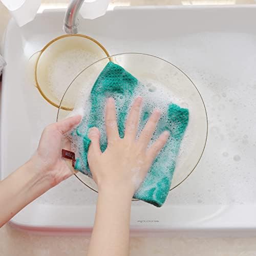 Homaxy 100% Cotton Waffle Weave Kitchen Dish Cloths 24-Pack, Teal