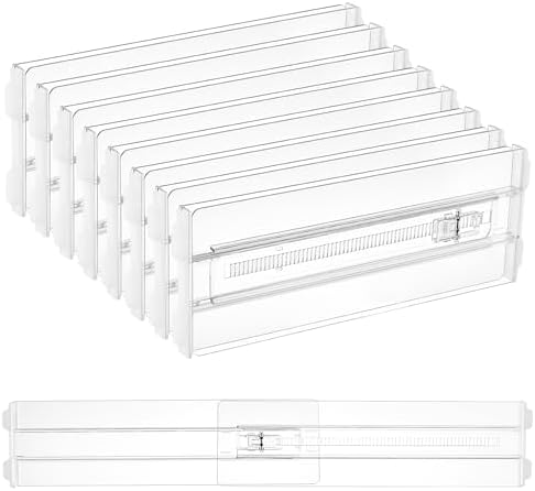Vtopmart 4" High Drawer Dividers for Clothes, 13"-22" Adjustable, 8 pack