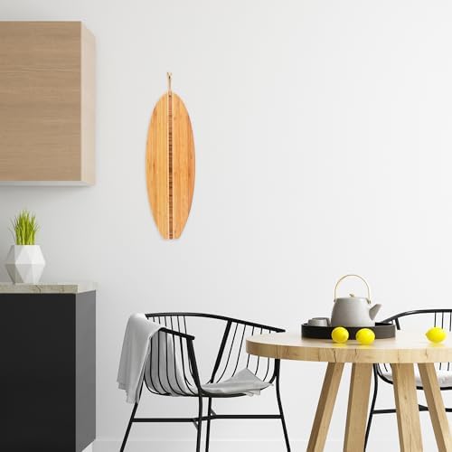Totally Bamboo Surfboard Cutting Board and Charcuterie Board, 23 x 7.5 in