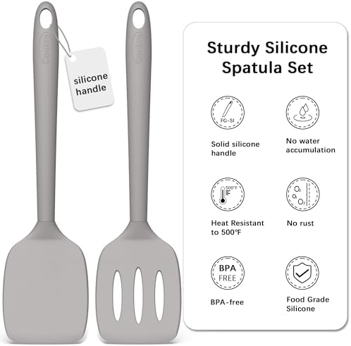 Coukre 2 Pack Silicone Spatula Set,High Heat Resistant, BPA-Free