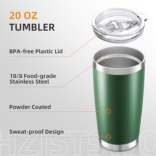 20 oz Tumbler with Lid Stainless Steel Insulated Tumblers, 1 Pack