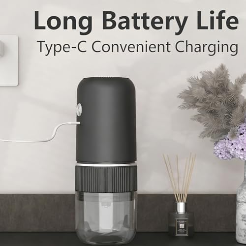 Electric Coffee Grinder Automatic Spice Grinder Rechargeable Salt Mill Pepper Grinder Adjustable Coarseness Removable Design Kitchen Tool
