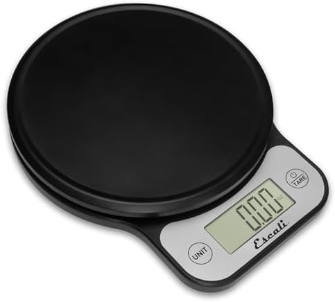 Escali Telero Digital Food Scale, High Precision Kitchen Scale for Cooking, Baking, Portion Control, Meal Prep, Weigh in Grams and Ounces, 11 lb Capacity, Black (T136)