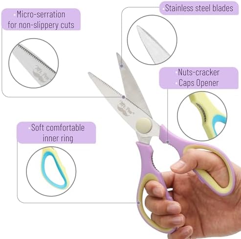 Mr. Pen- All Purpose Kitchen Shears with Protective Sheath, 2pcs, 8 Inch
