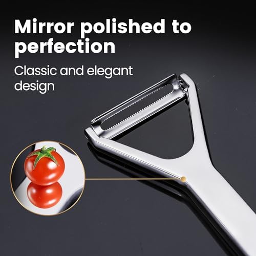 Gourmet Easy Vegetable Peeler, Ultra Sharp Blade, Stainless Steel Y Peeler