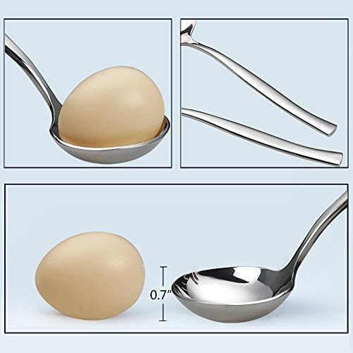Idotry 2-Piece Stainless Steel Gravy Soup Spoon, Small Gravy Ladle Soup