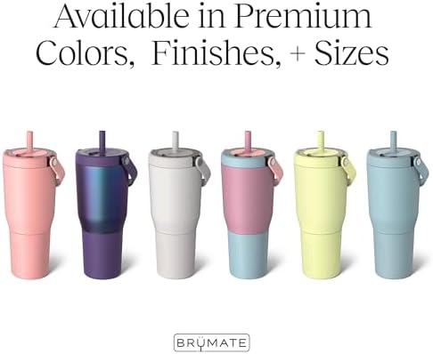 BrüMate Resa 35oz 100% Leakproof Tumbler w/Handle & Straw | Flexible SoftSip Straw | Silicone Sleeve for Durability | Stainless Steel | Cup Holder & Travel Friendly Water Bottle (Nightfall Blue)