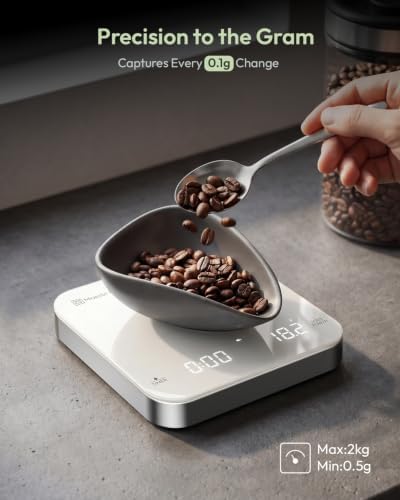 Maestri House S2 Espresso Coffee Scale with Timer 0.1g Precision Shot Scale