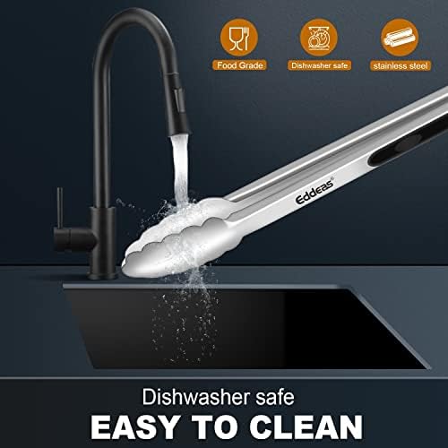 Tongs For Cooking Up to 600 °F Metal Kitchen Tongs 3PCS 7,9,12 Inch