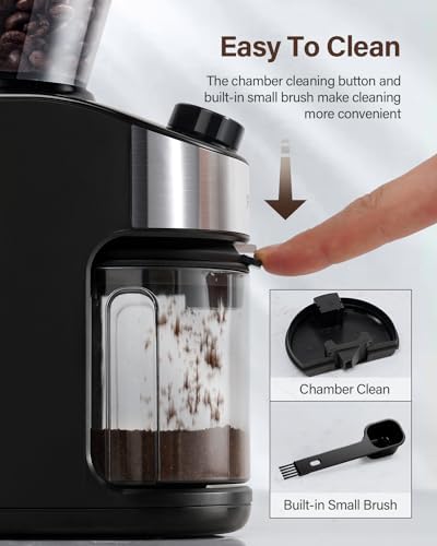 SHARDOR Burr Coffee Bean Grinder, 32 Settings, 40-Second Timer, Black