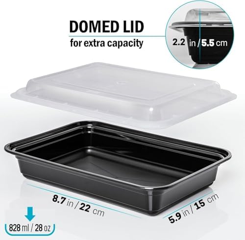 Igluu Meal Prep Containers Reusable (30 Pack) 1 Compartment – 28oz