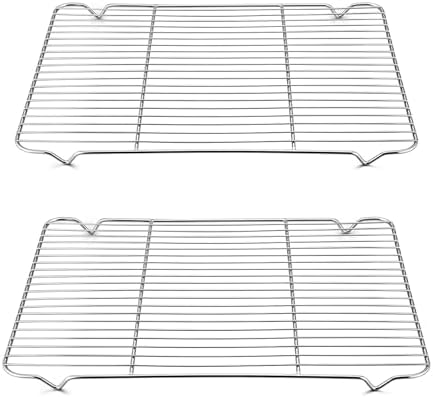 TeamFar Cooling Rack, 16.6” x 11.45” Stainless Steel Wire Baking Rack, 2PCS