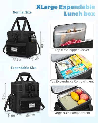 holuxer Lunch Bag & Lunch Box for Men - Tactical XLarge Soft
