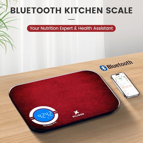 EILISON Smart Kitchen Food Scale,Bluetooth,8000g Cap,Nutrition Calculator