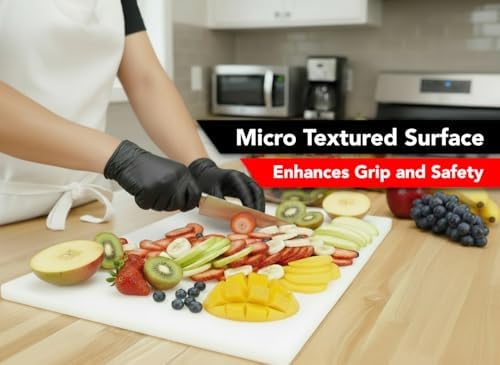 Commercial Grade 20x15 Plastic Cutting Board, Extra Large 1/2" Thick Poly