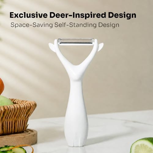 Elk‑Shape Y‑Peeler Self‑Standing, Stainless Steel Vegetable & Fruit Peeler