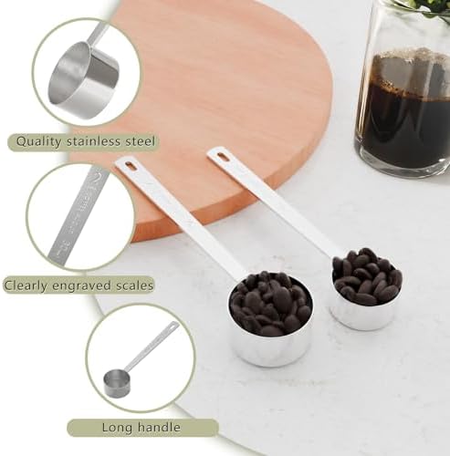 1PCS Long Handle Coffee Scoop, 2Tbsp(30ml) Measuring Spoon