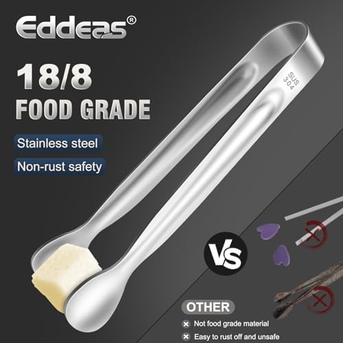 12 PCS Mini Serving Tongs, 6 Inch Small Sugar Tongs, Stainless steel Small Kitchen Tiny Food Tongs for Serving Food, Coffee Bar, Tea Party, Desserts Party and Ice Bucket