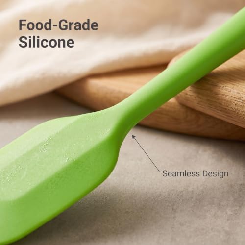 5-Pack Silicone Spatulas, 8.5 inch Heat Resistant Seamless Rubber Scrapers for Baking, Cooking, Mixing and Nonstick Cookware, 5 Colors
