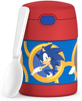 THERMOS FUNTAINER Kids Food Jar with Spoon, 10oz, Sonic the Hedgehog
