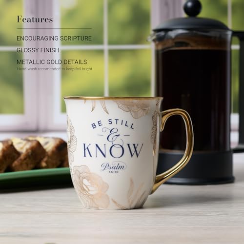 Christian Art Gifts Novelty Large Ceramic Scripture Coffee Mug for Women