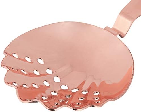 Barfly Scalloped Julep Strainer, Copper