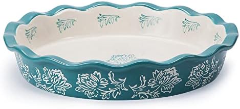 Wisenvoy Pie Pan Ceramic Pie Dish Pie Plate Deep Dish Pie Pan Non-Stick Pie Pans for Baking Pie Pans Pie Dishes