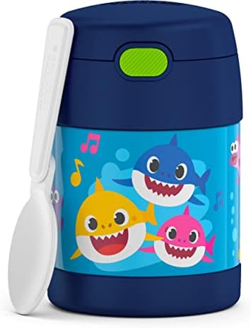 THERMOS FUNTAINER Kids Food Jar with Spoon, 10oz, Baby Shark