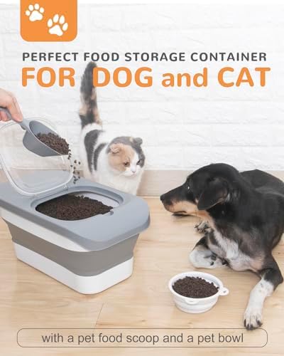 10-13 Lbs Dog Food Storage Container,Collapsible Dog Food Container