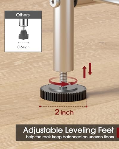 Sakugi 3-Tier Metal Storage Shelves Adjustable Feet, 18"x12"x30", Silver