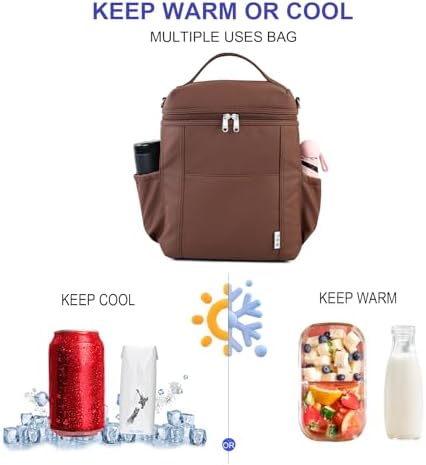 NOL Insulated Lunch Bags for Women Cooler Bag Lightweight Nylon Waterproof Lunch Box for Work
