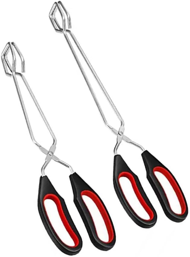 Stainless Steel Scissor Tongs, 11/13inch Multi Function Kitchen Tongs with Comfort-Grip Heavy Duty Handle Heat Resistant Tongs for Cooking Grilling Serving Barbecue(COLOR:A)