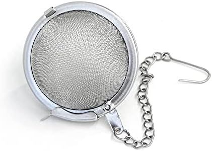 RSVP International Endurance Collection Mesh Loose Leaf Tea Strainer/Infuser Ball, 18/8 Stainless Steel and Dishwasher Safe, 2.62" Diameter