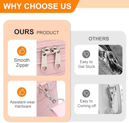 NOL Insulated Lunch Bags for Women Cooler Bag Lightweight Nylon Waterproof Lunch Box For Work - Small, Pink