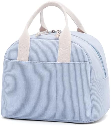 LOVELYWIND Lunch Box for Women,Insulated Lunch Bag Cute Lunch Tote Blue