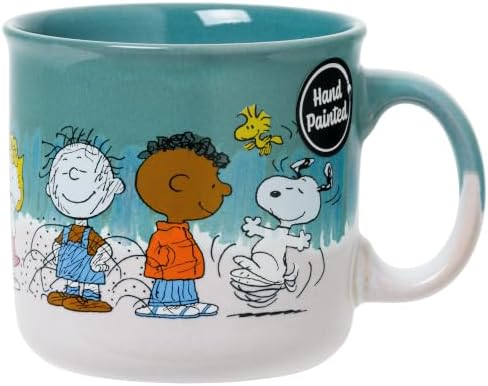 Silver Buffalo Peanuts Snoopy, Reactive Glaze Camper Mug, 20oz
