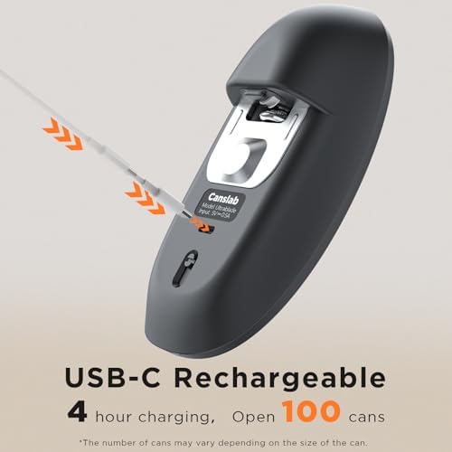 Canslab Ultrablade SE Electric Can Opener, USB-C Rechargeable, Smooth Edge