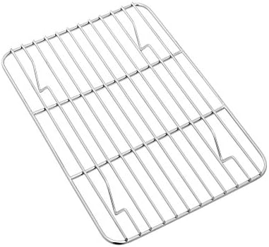 P&P CHEF 8.6" x 6.2" Cooling Baking Wire Racks Pack of 2, Silver