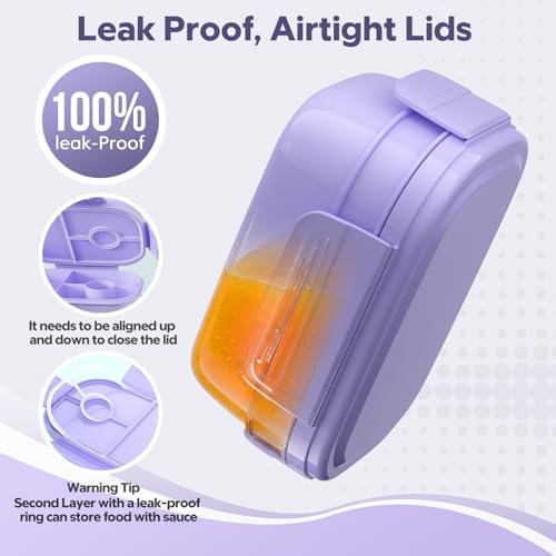 Bento Box Adult with Insulated Lunch Bag - 3 Stackable Leak-Proof Lunch Box